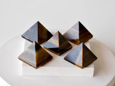 Tiger Eye Pyramids (Integrity and Strength)