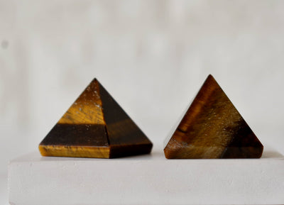 Tiger Eye Pyramids (Integrity and Strength)