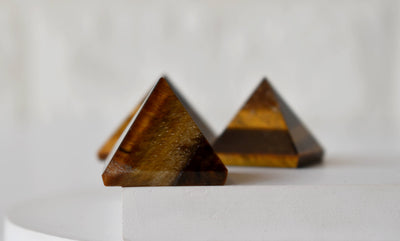 Tiger Eye Pyramids (Integrity and Strength)