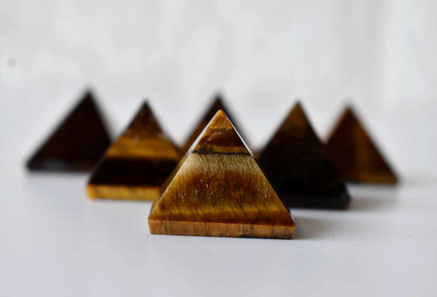 Tiger Eye Pyramids (Integrity and Strength)