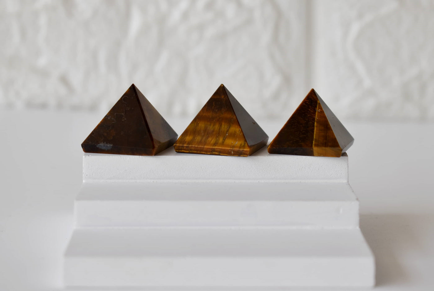 Tiger Eye Pyramids (Integrity and Strength)