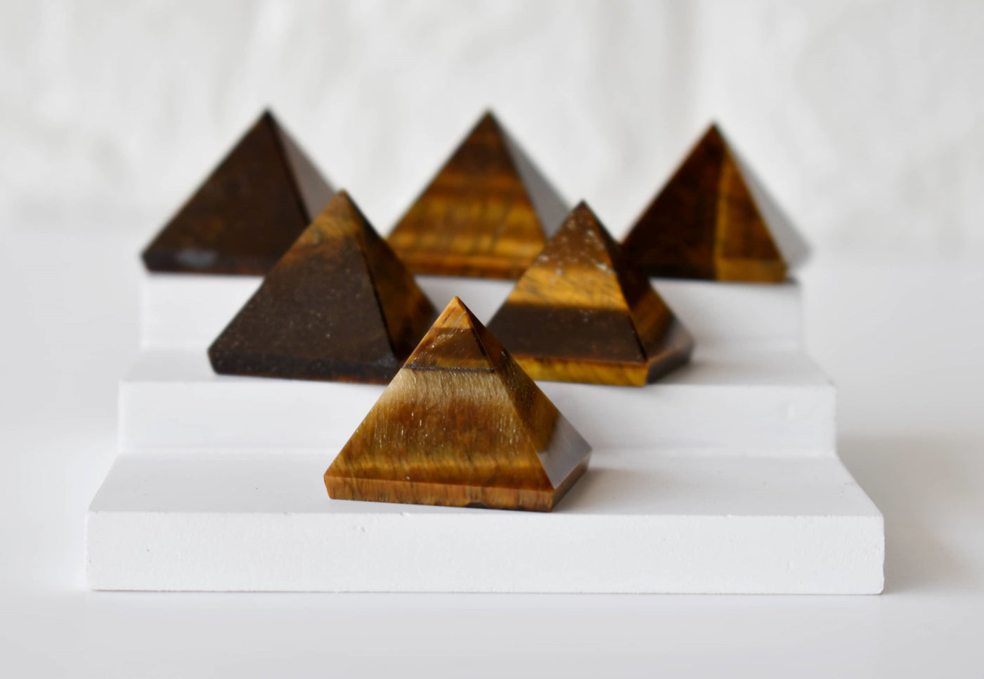 Tiger Eye Pyramids (Integrity and Strength)