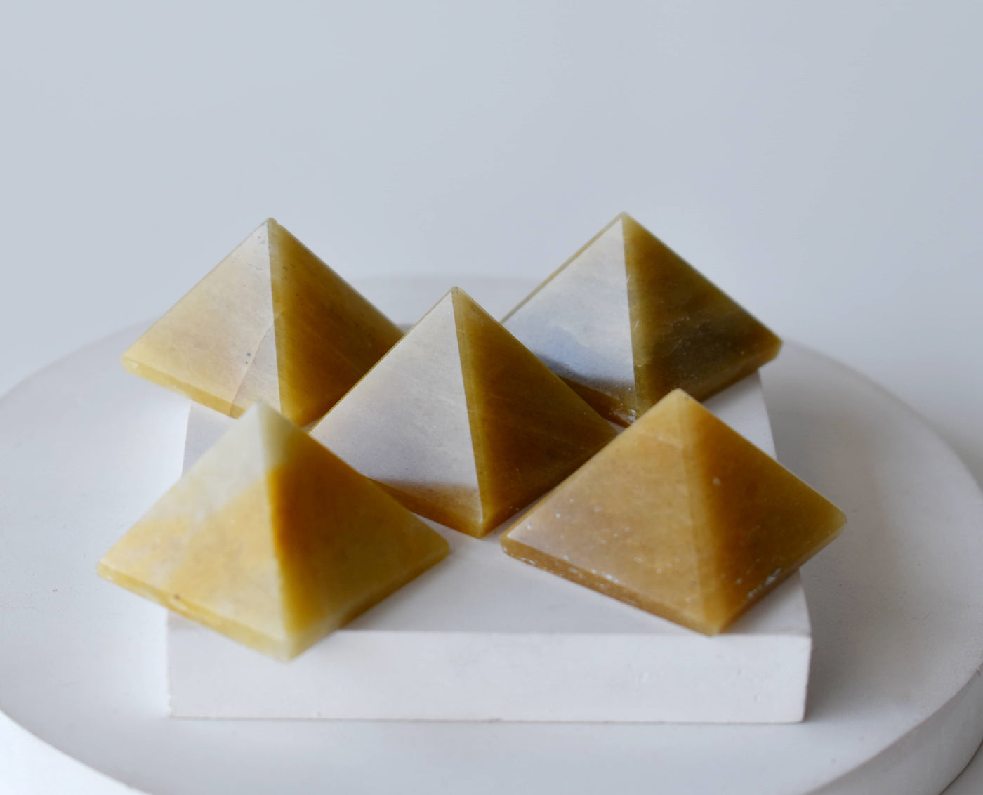 Yellow Aventurine Pyramids (Power and Weight Control)