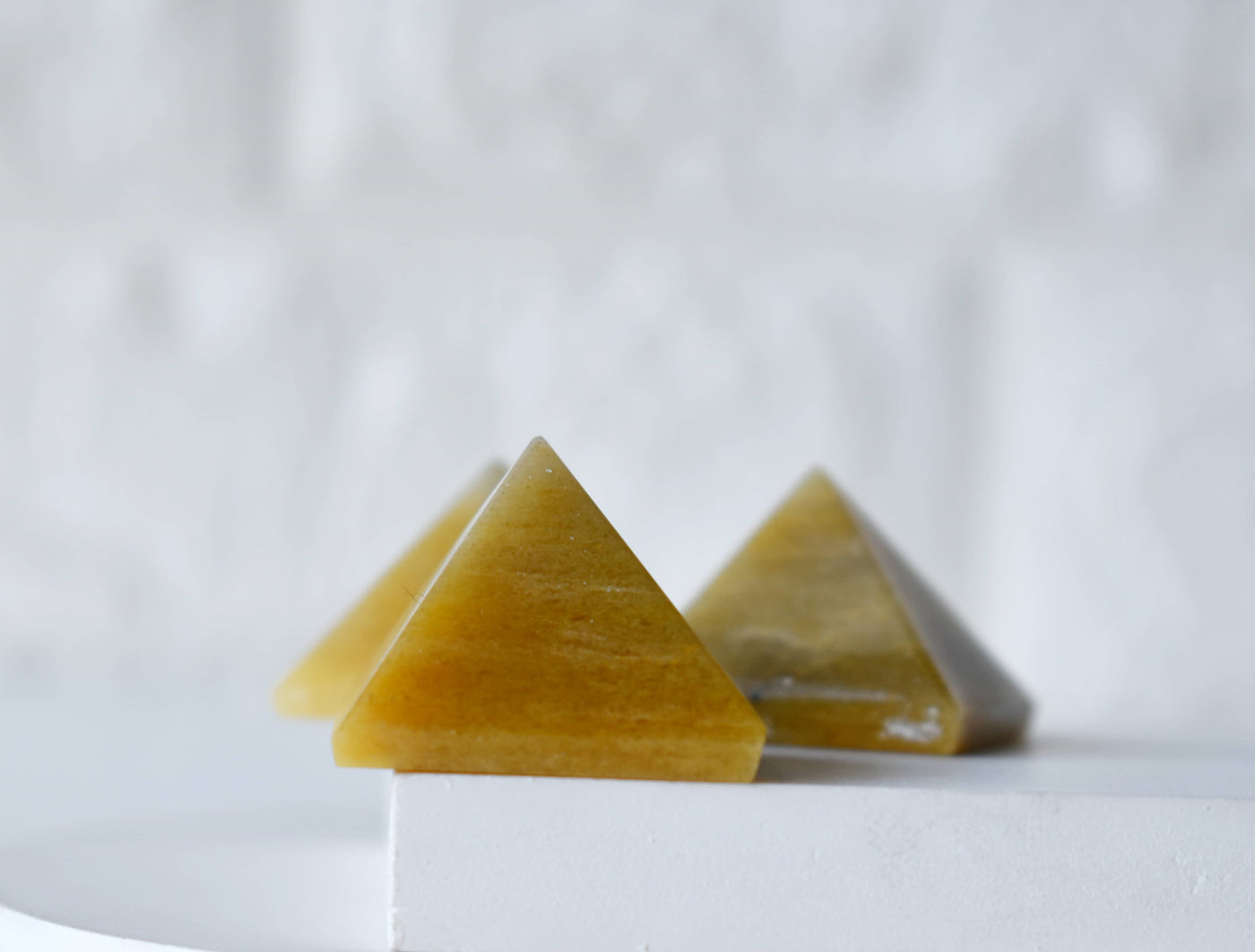 Yellow Aventurine Pyramids (Power and Weight Control)