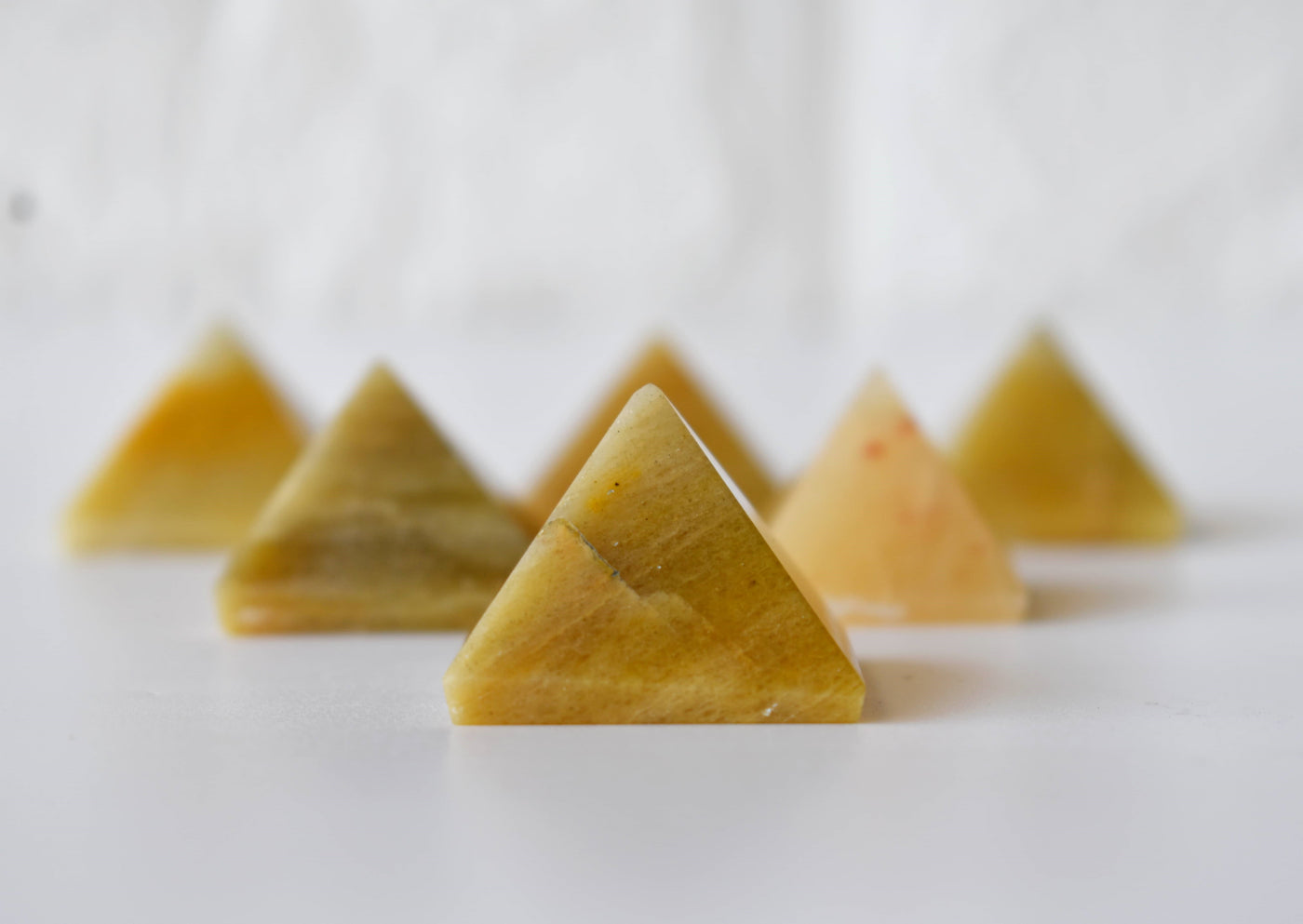 Yellow Aventurine Pyramids (Power and Weight Control)