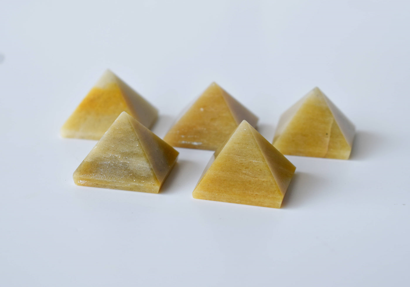 Yellow Aventurine Pyramids (Power and Weight Control)