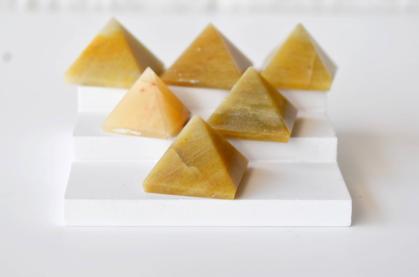 Yellow Aventurine Pyramids (Power and Weight Control)