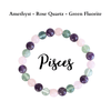 Pisces Zodiac Crystal Bracelet, Pisces Gifts Pisces Birthstones