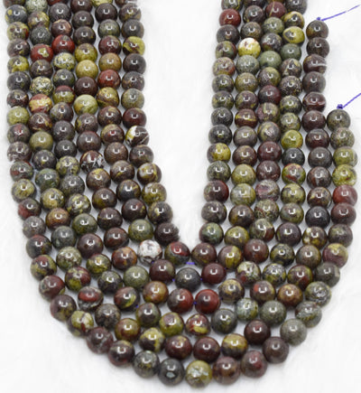 African Bloodstone Beads, Natural Round Crystal Beads 4mm to 10mm