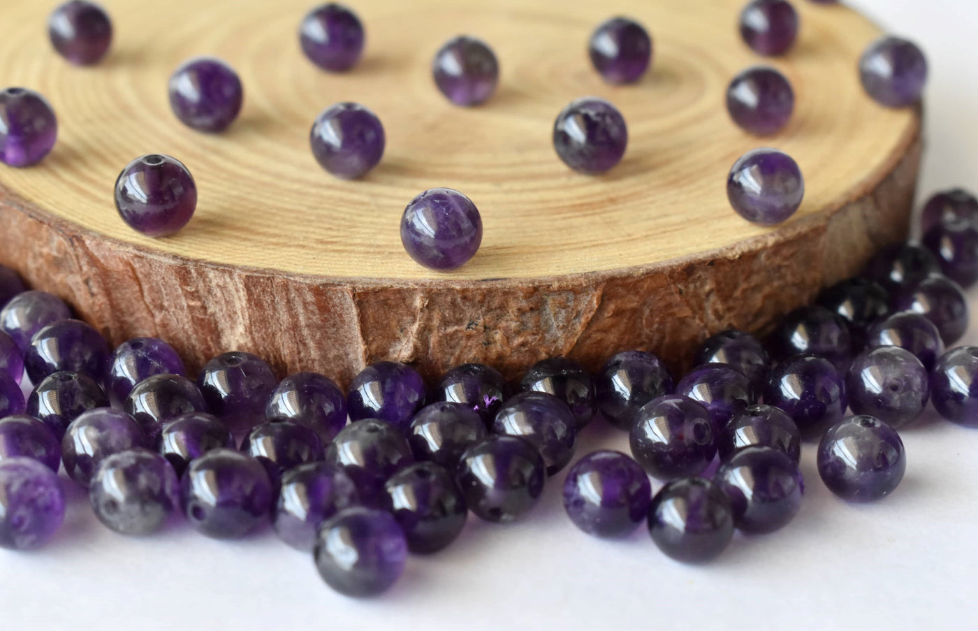 Amethyst Beads, Natural Round Crystal Beads 4mm to 12mm