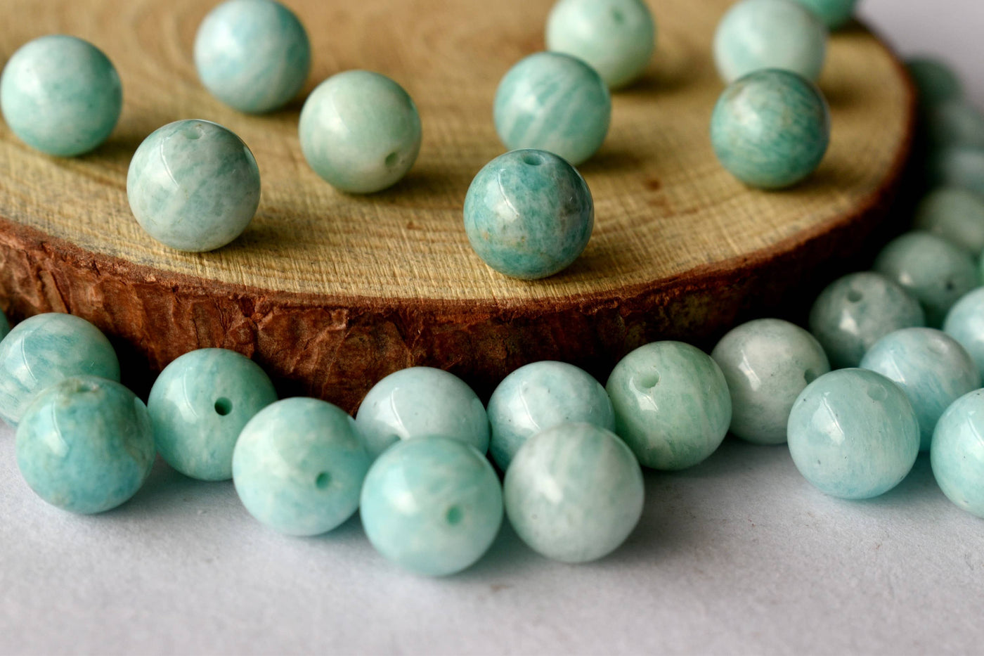 Amazonite Beads, Natural Crystal Round Beads 4mm to 10mm