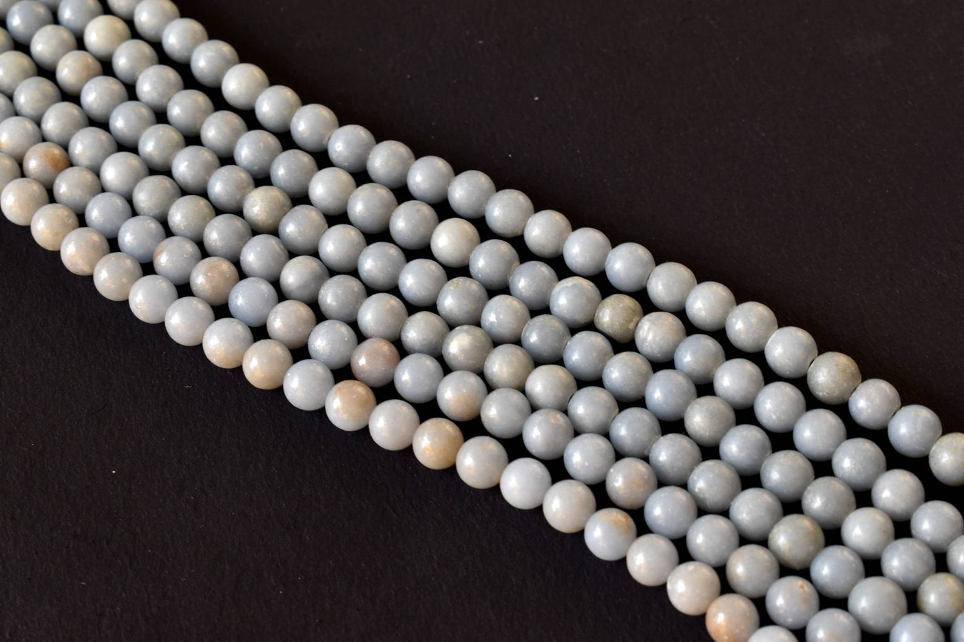 Angelite Beads, Natural Crystal Round Beads 4mm to 10mm