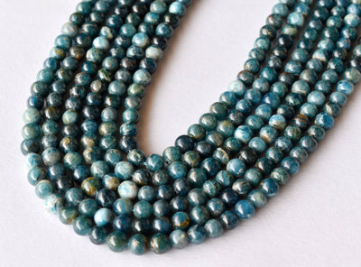 Apatite Beads, Natural Crystal Round Beads 6mm to 8mm