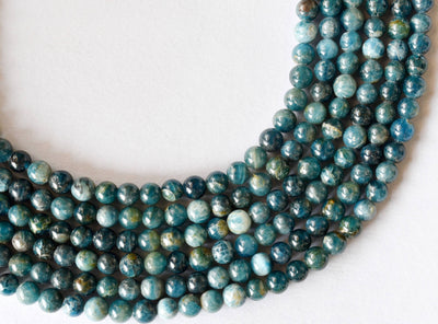 Apatite Beads, Natural Crystal Round Beads 6mm to 8mm