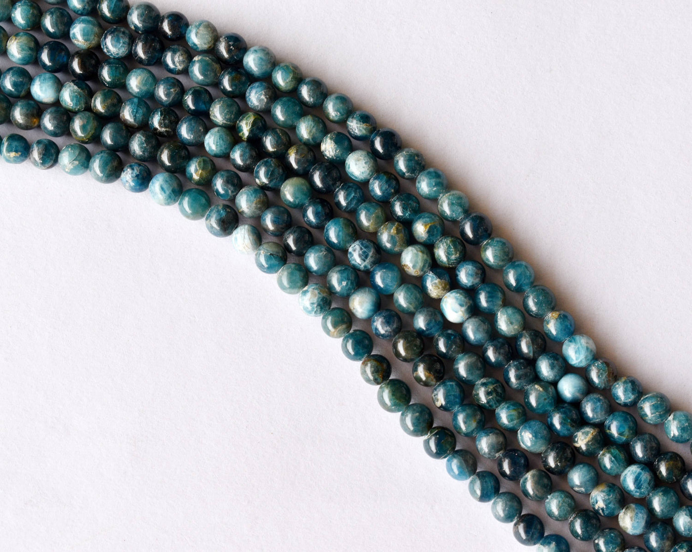 Apatite Beads, Natural Crystal Round Beads 6mm to 8mm