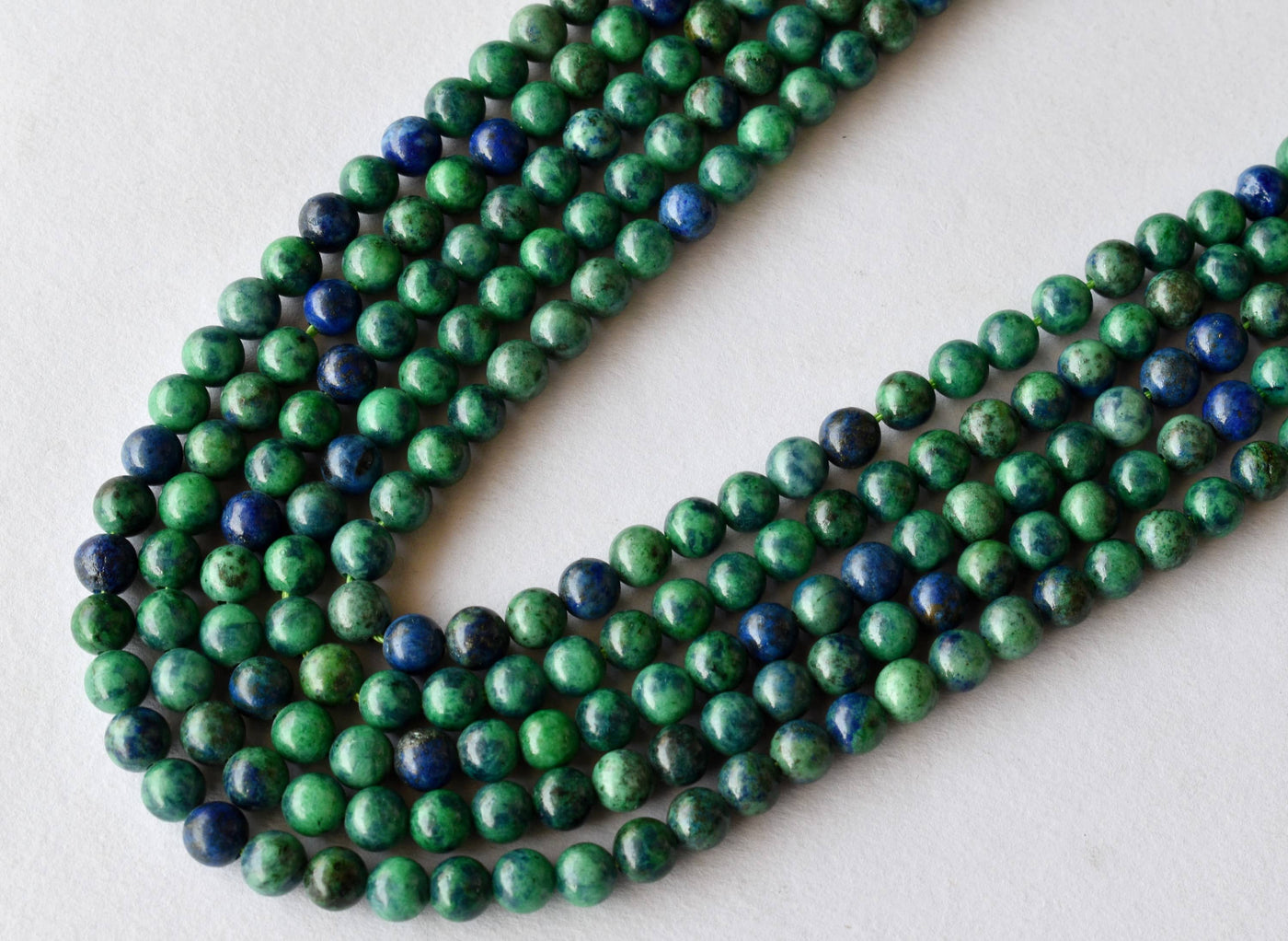 Azurite Malachite Beads, Natural Crystal Round Beads 4mm to 12mm