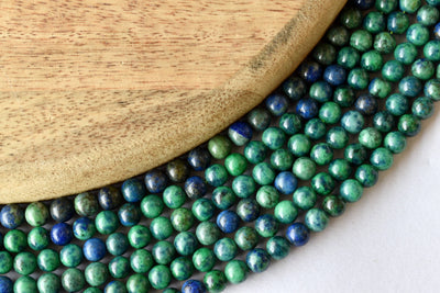 Azurite Malachite Beads, Natural Crystal Round Beads 4mm to 12mm