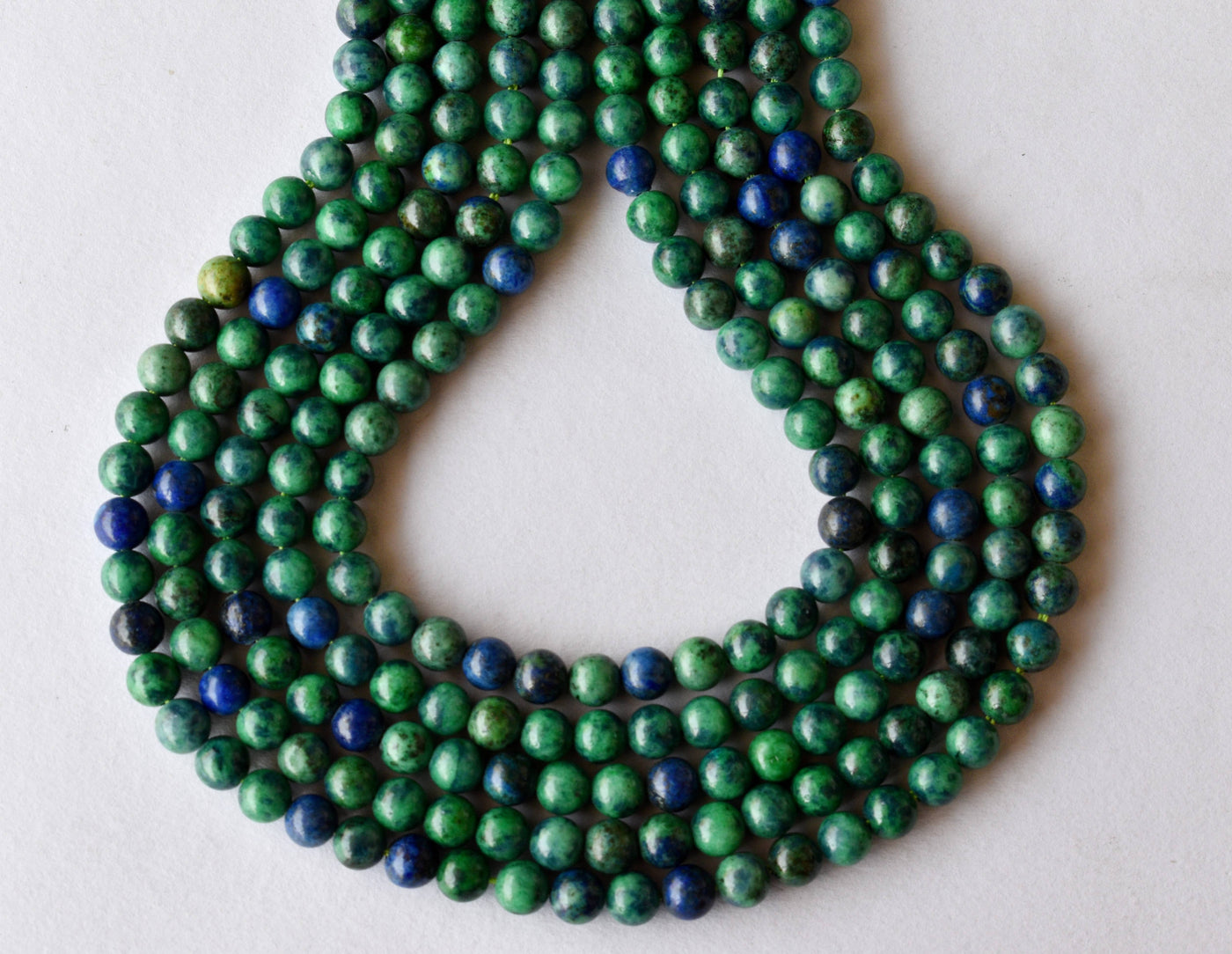 Azurite Malachite Beads, Natural Crystal Round Beads 4mm to 12mm