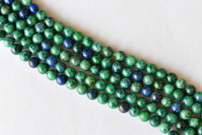 Azurite Malachite Beads, Natural Crystal Round Beads 4mm to 12mm