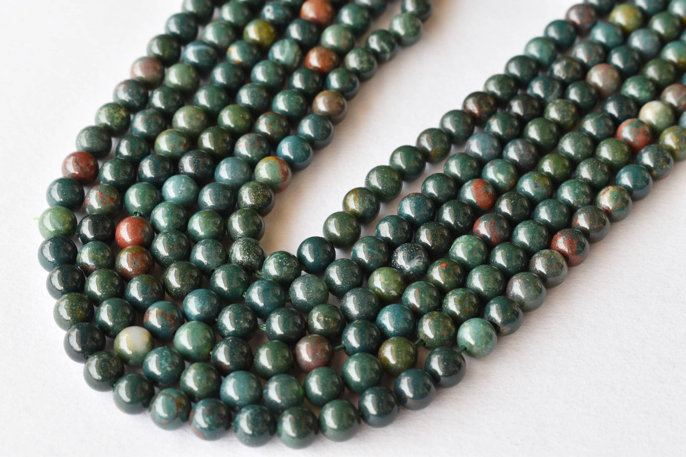 Bloodstone Beads, Natural Round Crystal Beads 4mm to 12mm