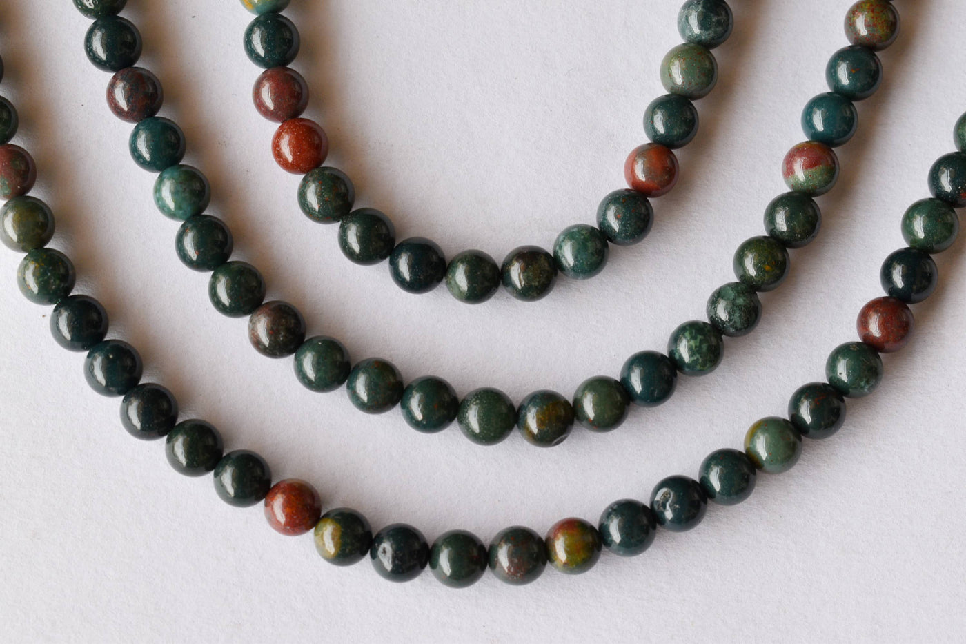 Bloodstone Beads, Natural Round Crystal Beads 4mm to 12mm