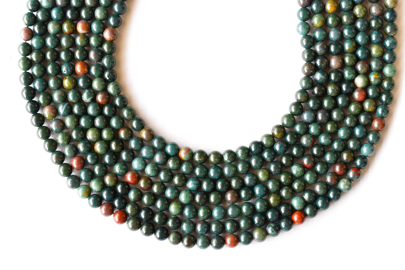 Bloodstone Beads, Natural Round Crystal Beads 4mm to 12mm