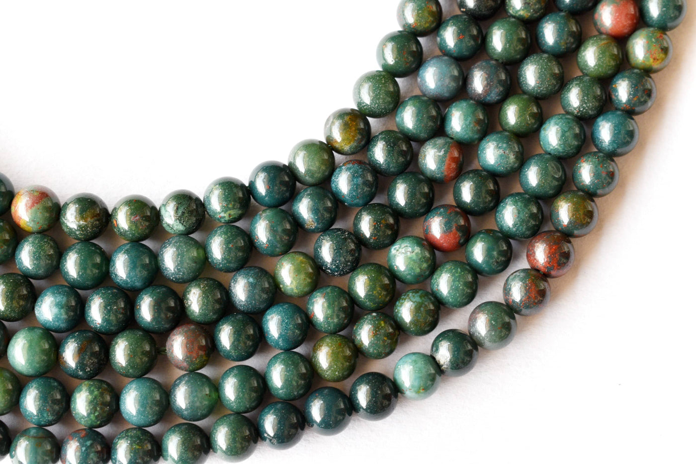 Bloodstone Beads, Natural Round Crystal Beads 4mm to 12mm