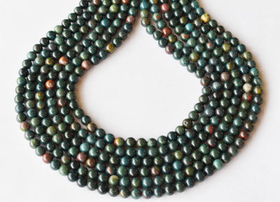 Bloodstone Beads, Natural Round Crystal Beads 4mm to 12mm