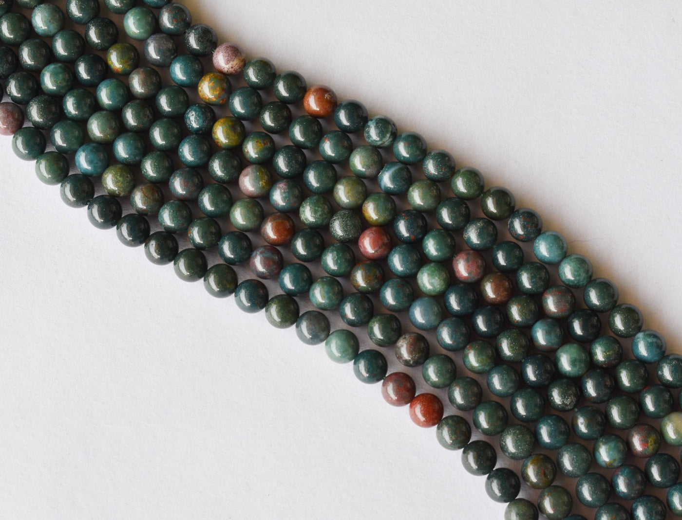 Bloodstone Beads, Natural Round Crystal Beads 4mm to 12mm