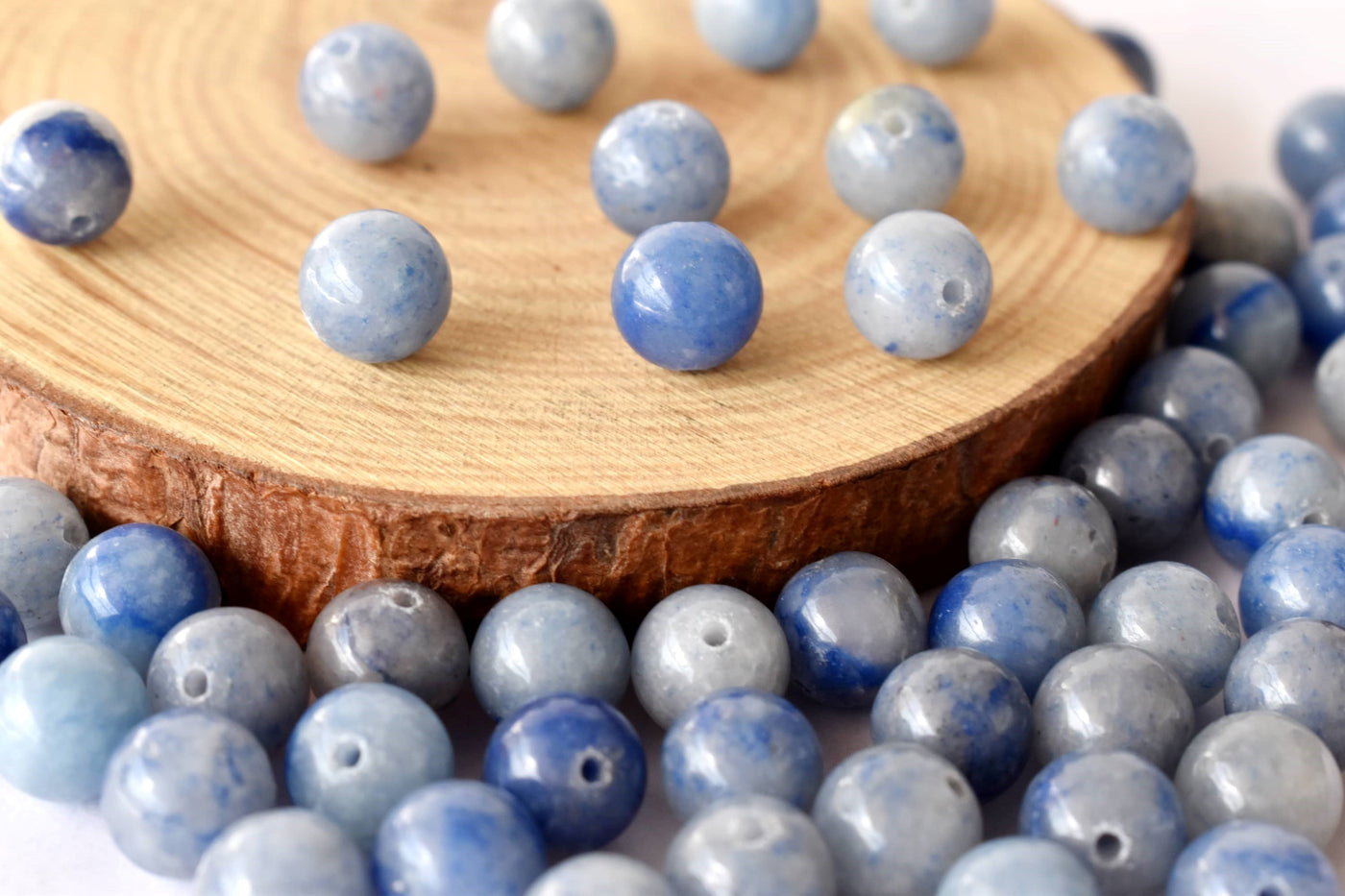 Blue Aventurine Beads, Natural Round Crystal Beads 4mm to 12mm