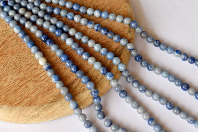 Blue Aventurine Beads, Natural Round Crystal Beads 4mm to 12mm