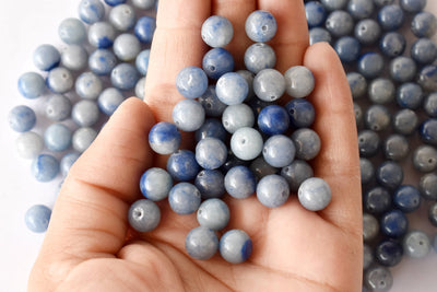 Blue Aventurine Beads, Natural Round Crystal Beads 4mm to 12mm