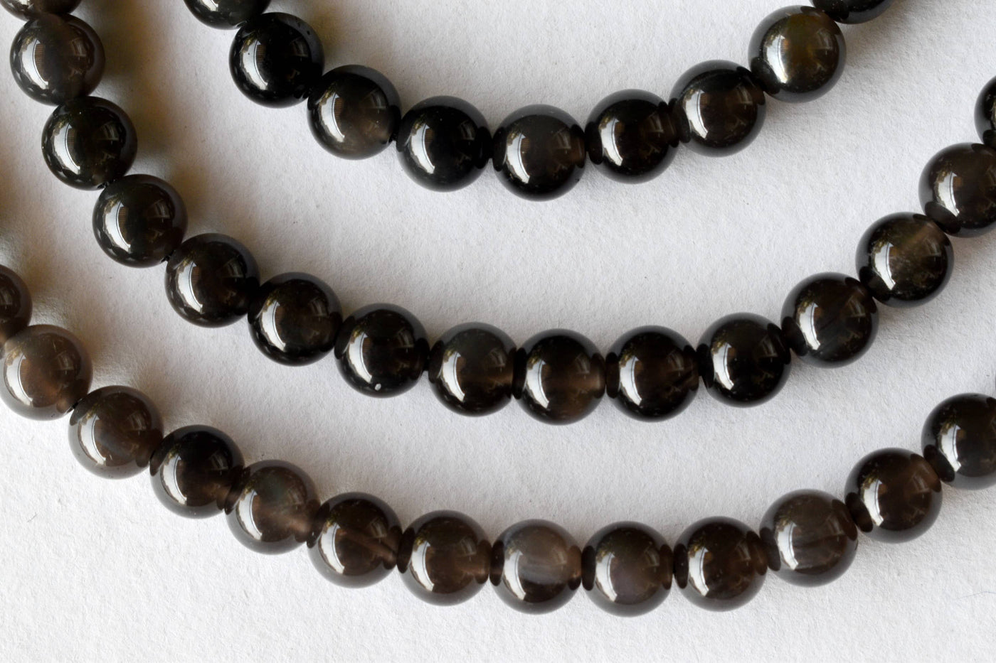 Black Obsidian Beads, Natural Round Crystal Beads 4mm to 18mm