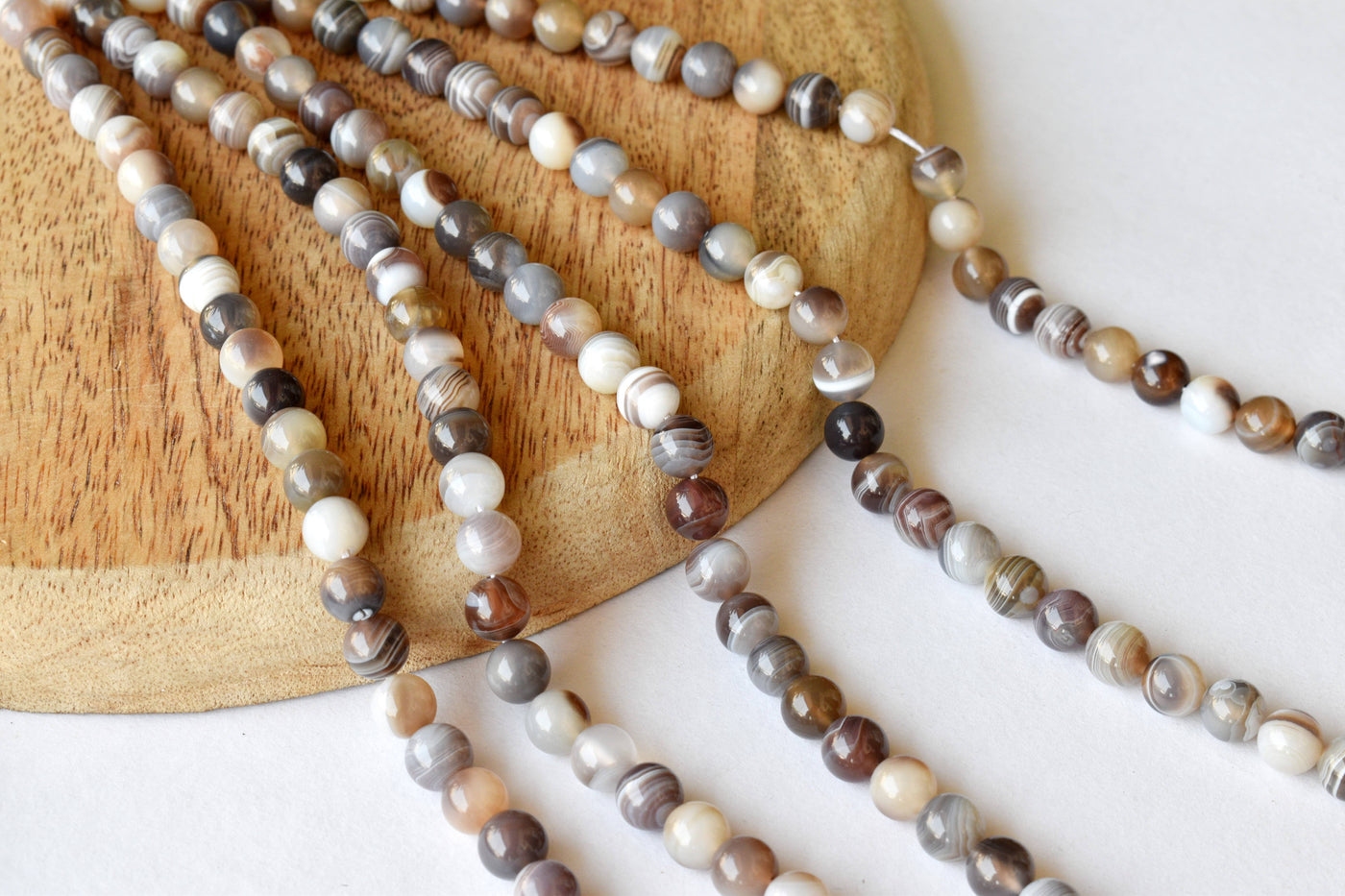 Botswana Agate Beads, Natural Round Crystal Beads 6mm to 12mm