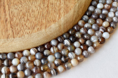 Botswana Agate Beads, Natural Round Crystal Beads 6mm to 12mm