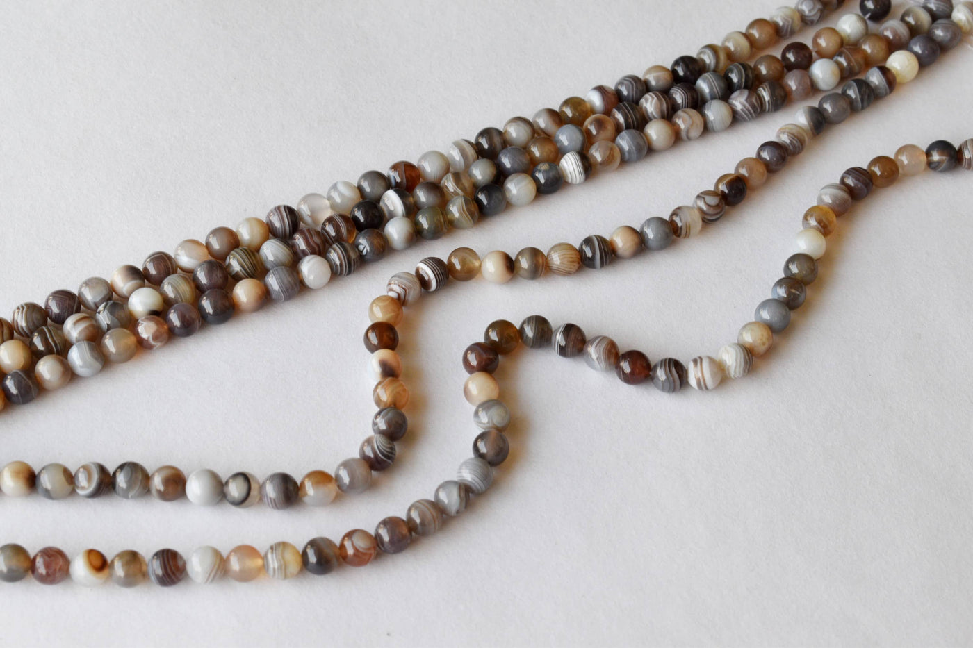 Botswana Agate Beads, Natural Round Crystal Beads 6mm to 12mm