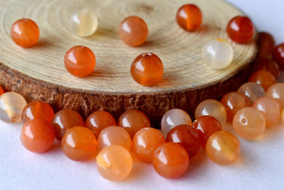 Carnelian Beads, Natural Round Crystal Beads 6mm to 10mm