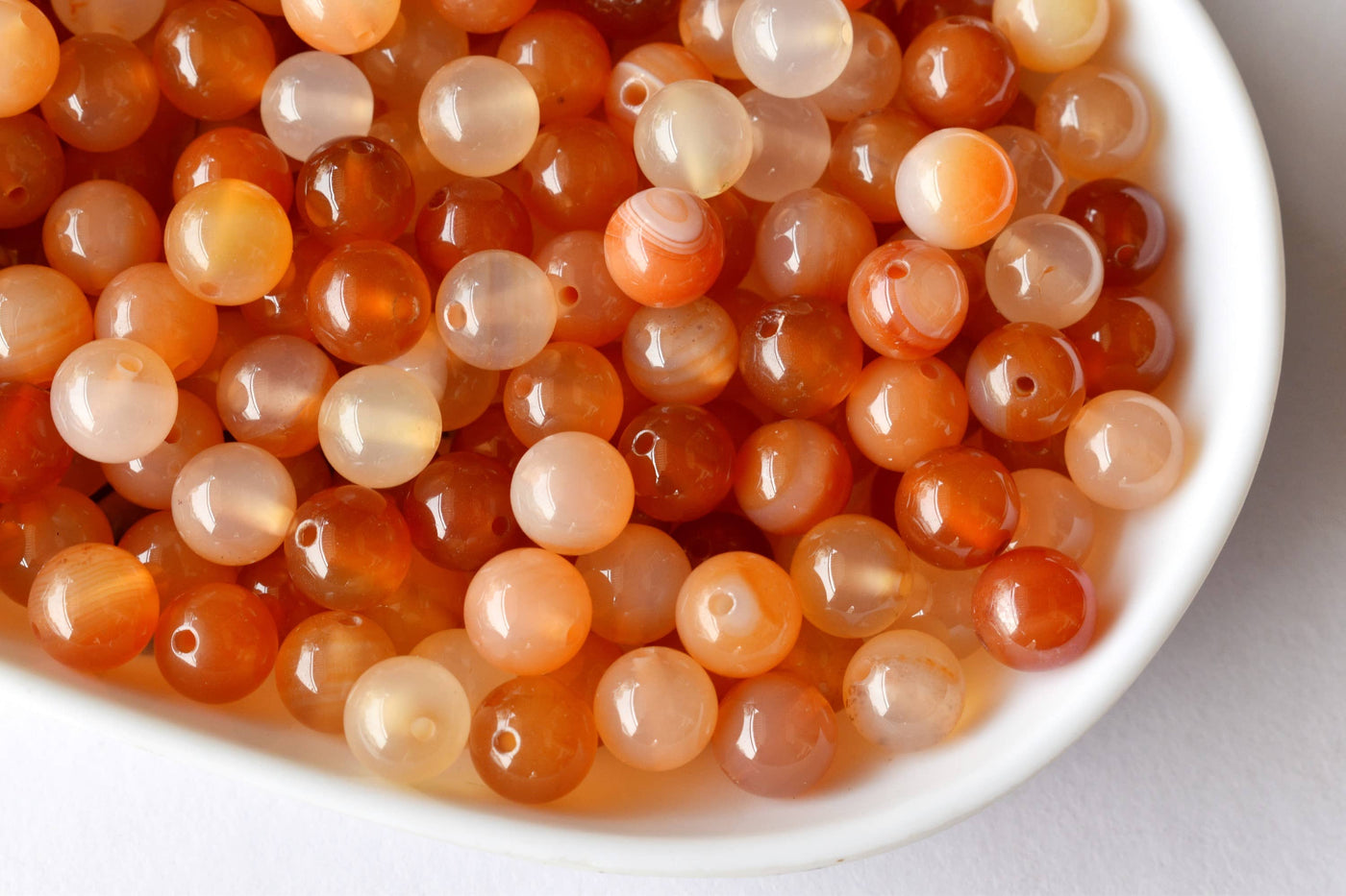 Carnelian Beads, Natural Round Crystal Beads 6mm to 10mm