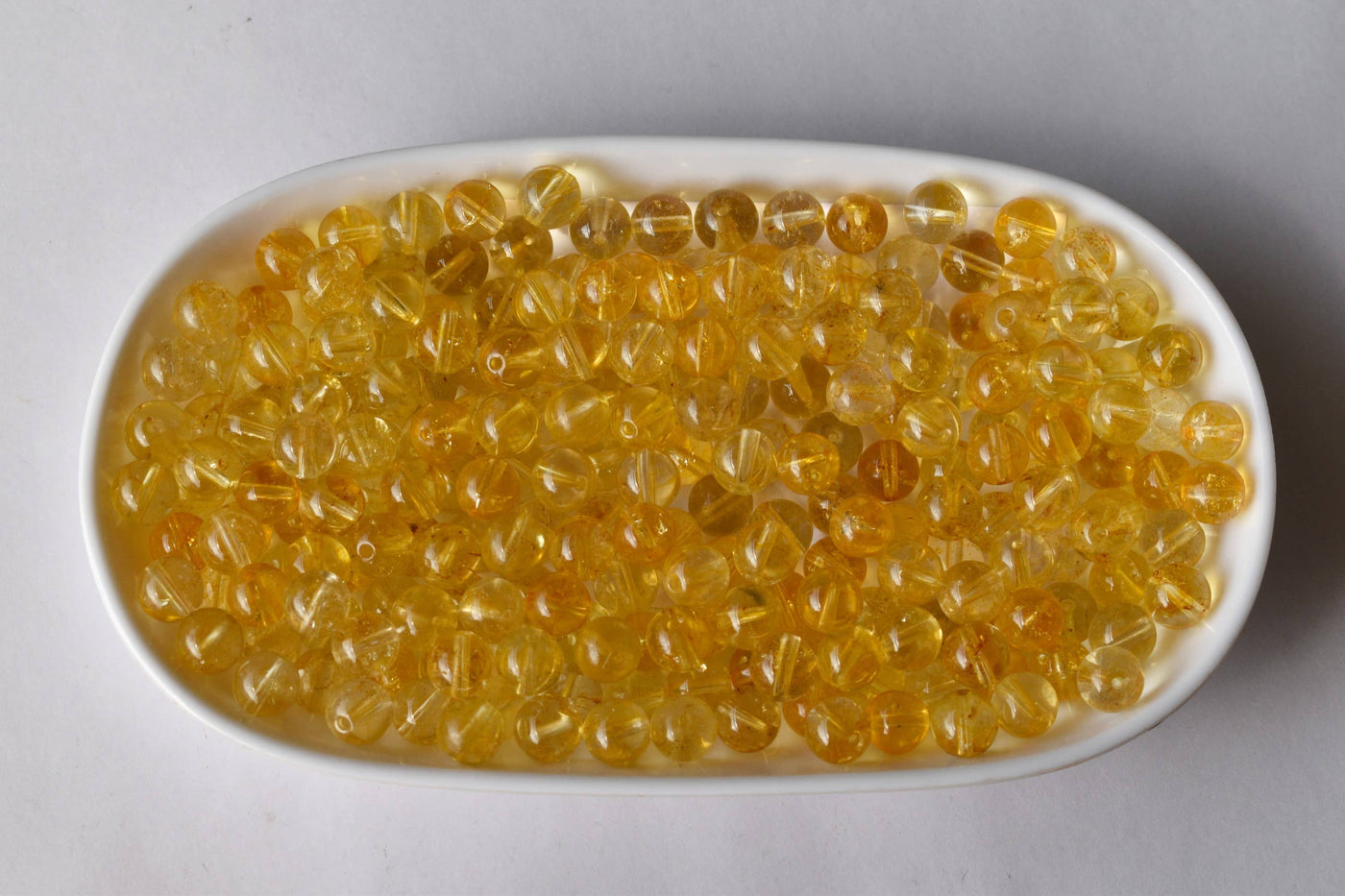 Natural Citrine Beads, Natural Round Crystal Beads 6mm to 10mm