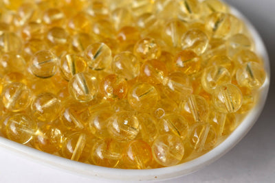 Natural Citrine Beads, Natural Round Crystal Beads 6mm to 10mm