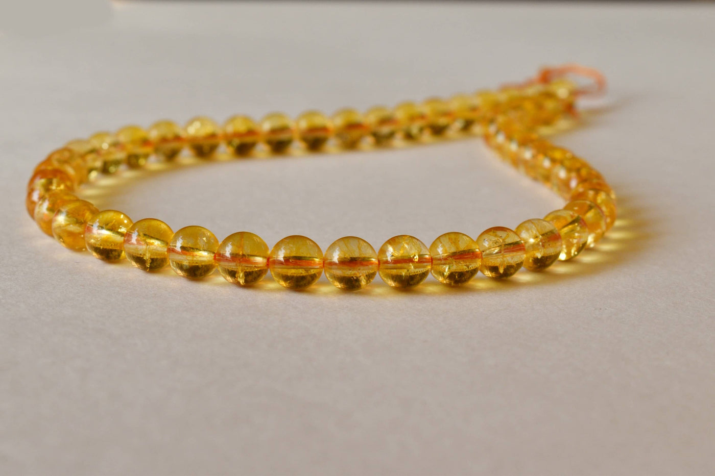 Citrine Heated Beads, Natural Round Crystal Beads 4mm to 12mm