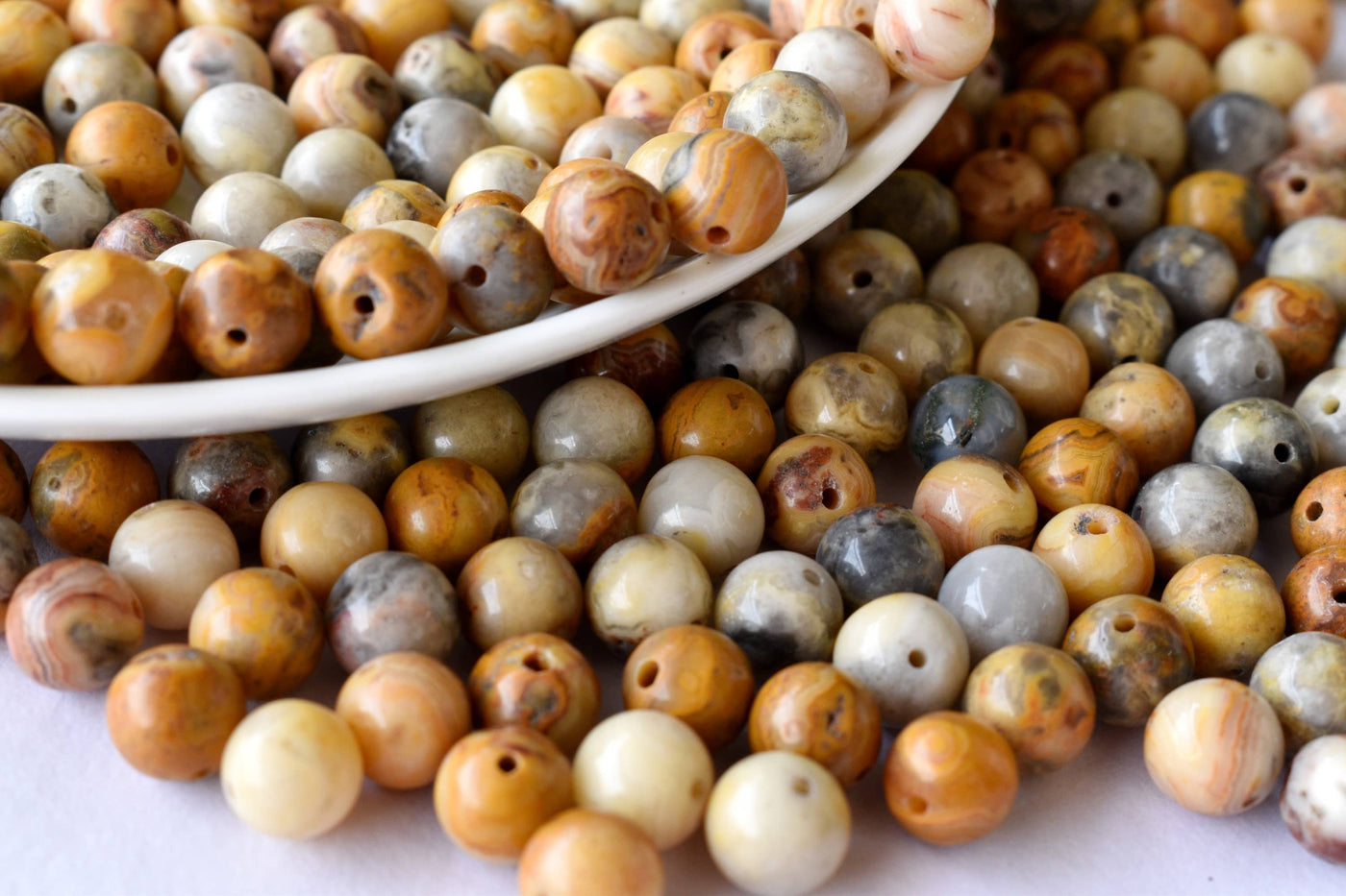 Crazy Lace Agate Beads, Natural Round Crystal Beads 4mm to 12mm