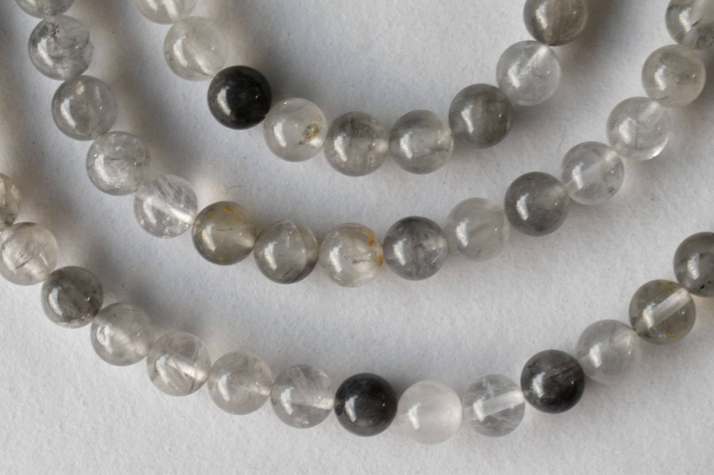 Cloudy Quartz Beads, Natural Round Crystal Beads 6mm to 10mm