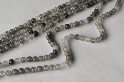 Cloudy Quartz Beads, Natural Round Crystal Beads 6mm to 10mm