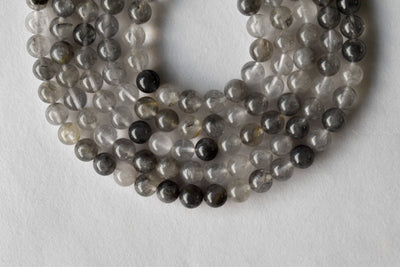 Cloudy Quartz Beads, Natural Round Crystal Beads 6mm to 10mm