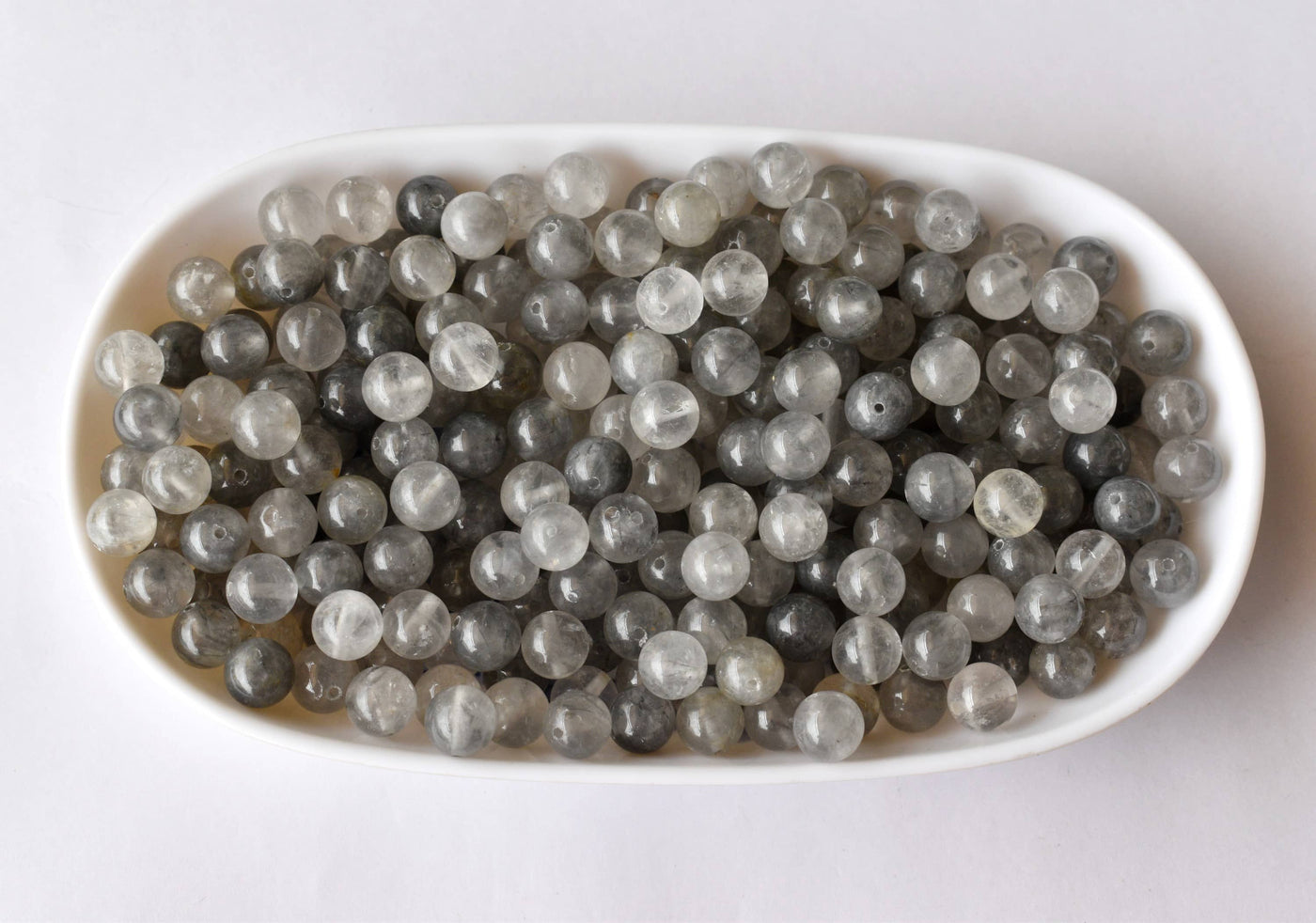 Cloudy Quartz Beads, Natural Round Crystal Beads 6mm to 10mm