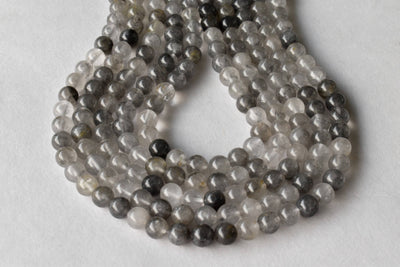 Cloudy Quartz Beads, Natural Round Crystal Beads 6mm to 10mm