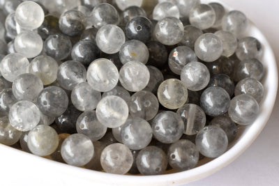 Cloudy Quartz Beads, Natural Round Crystal Beads 6mm to 10mm