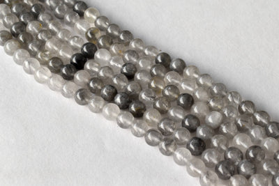 Cloudy Quartz Beads, Natural Round Crystal Beads 6mm to 10mm