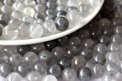 Cloudy Quartz Beads, Natural Round Crystal Beads 6mm to 10mm